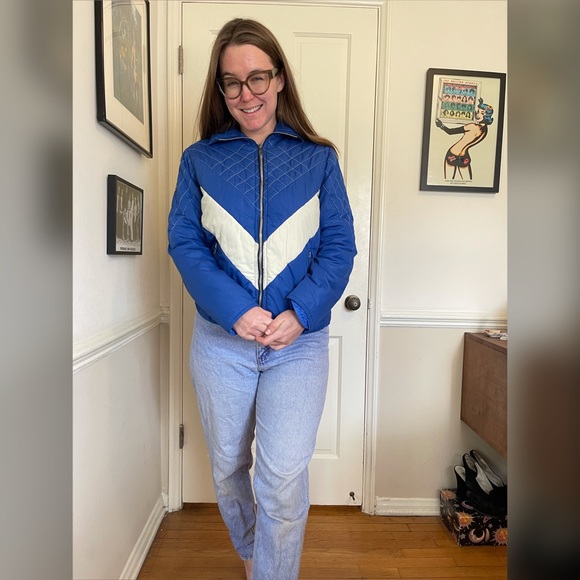 70s Vintage Ispo International Blue Ski Coat - Picture 2 of 12